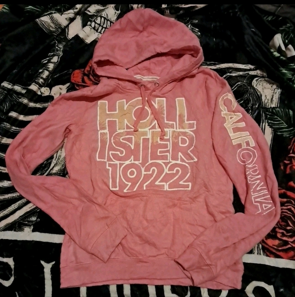 Hollister Pink Graphic Hoodie